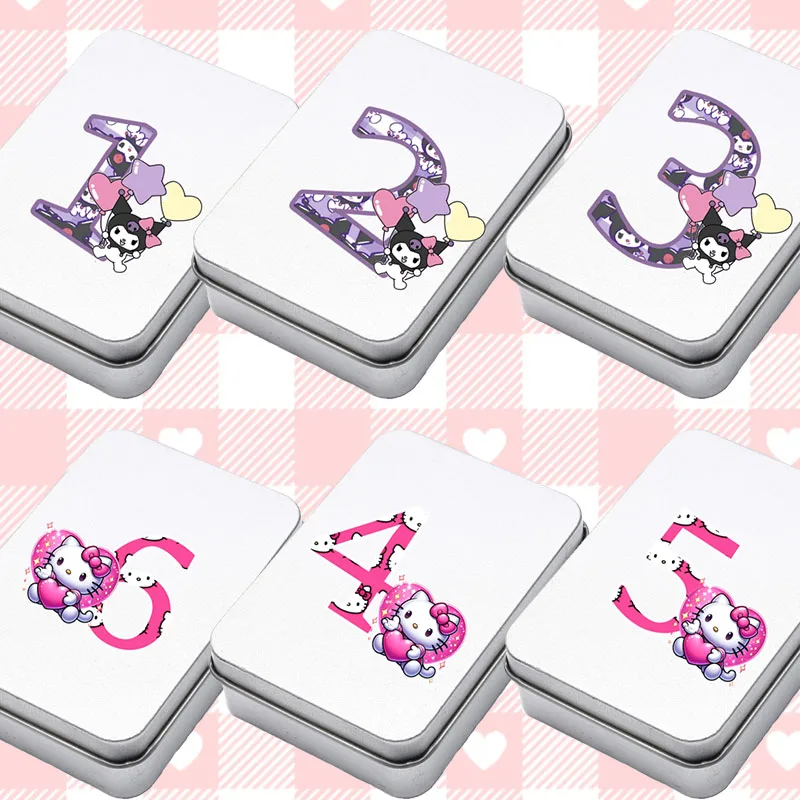

Коробка для хранения номеров Kuromi, таблетки Hello Kitty, сюрприз на день рождения, ювелирное кольцо, креативная железная коробка, портативные ежедневные принадлежности