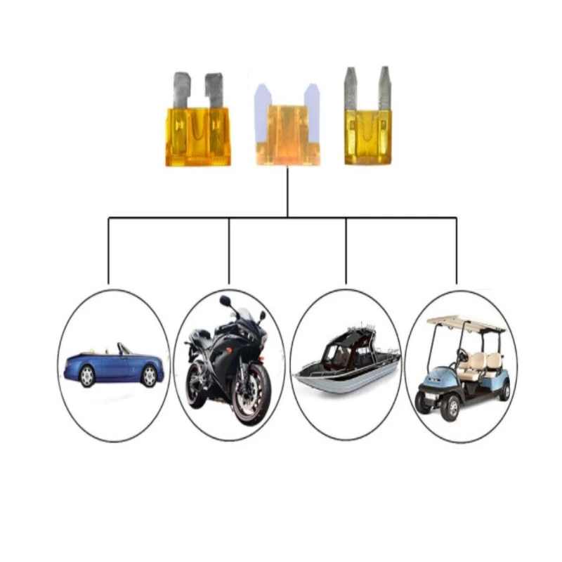 16AWG 30CM 5/10/15PCS MINI SMALL MEDIUM Size Car Holder Add-a-circuit Adapter Micro Mini Standard ATM Blade Fuse for Cars Vans