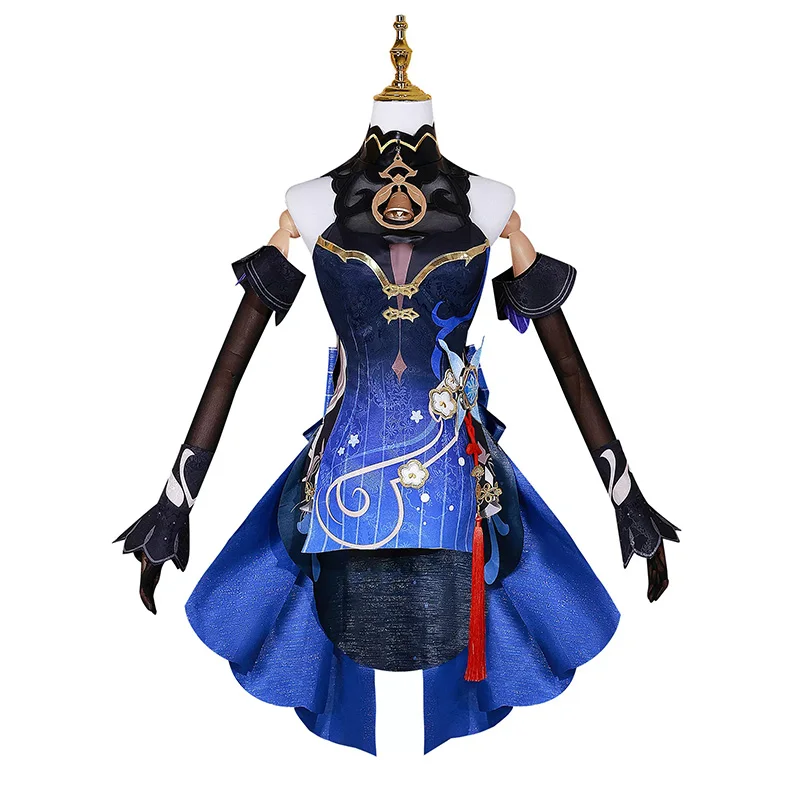 In stock Cos Genshin Impact Anime Game Ganyu Cosplay Sea Lantern Festival Female Costume