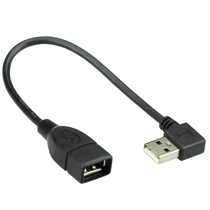 USB 2.0 수-암 연장 라인 엘보, L 앵글 벤드 90 도, USB 수-암 데이터 라인 엘보