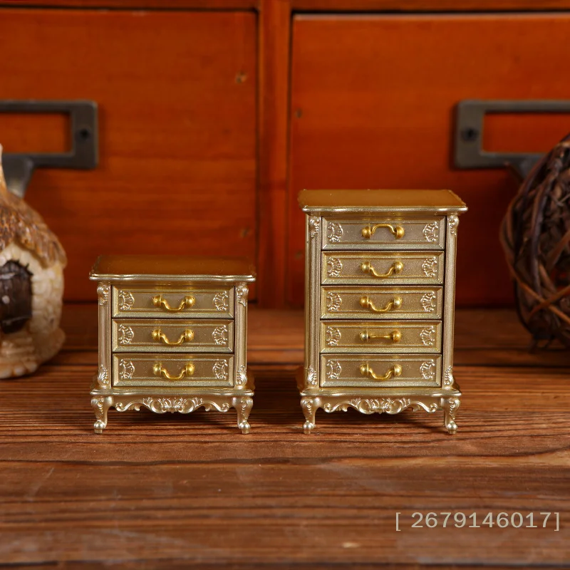 

【YY26】1/12 Dollhouse Miniature Bedside Table Drawers Storage Cabinet Home Furniture Decor Toy Micro Scene Construction Props