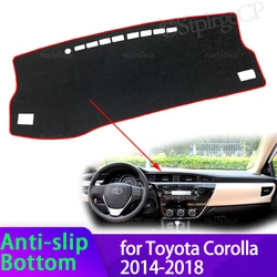 For Toyota Corolla E170 E160 2014 2015 2016 2017 2018 Dashboard Mat Dashmat Cover Pad Sunshade Carpet Accessories