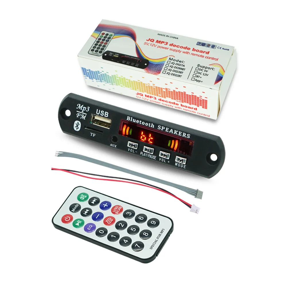 

12V Wireless Bluetooth Decoder Board MP3 Player Car Audio USB TF FM Radio Module With Remote Control Car Music Accessories