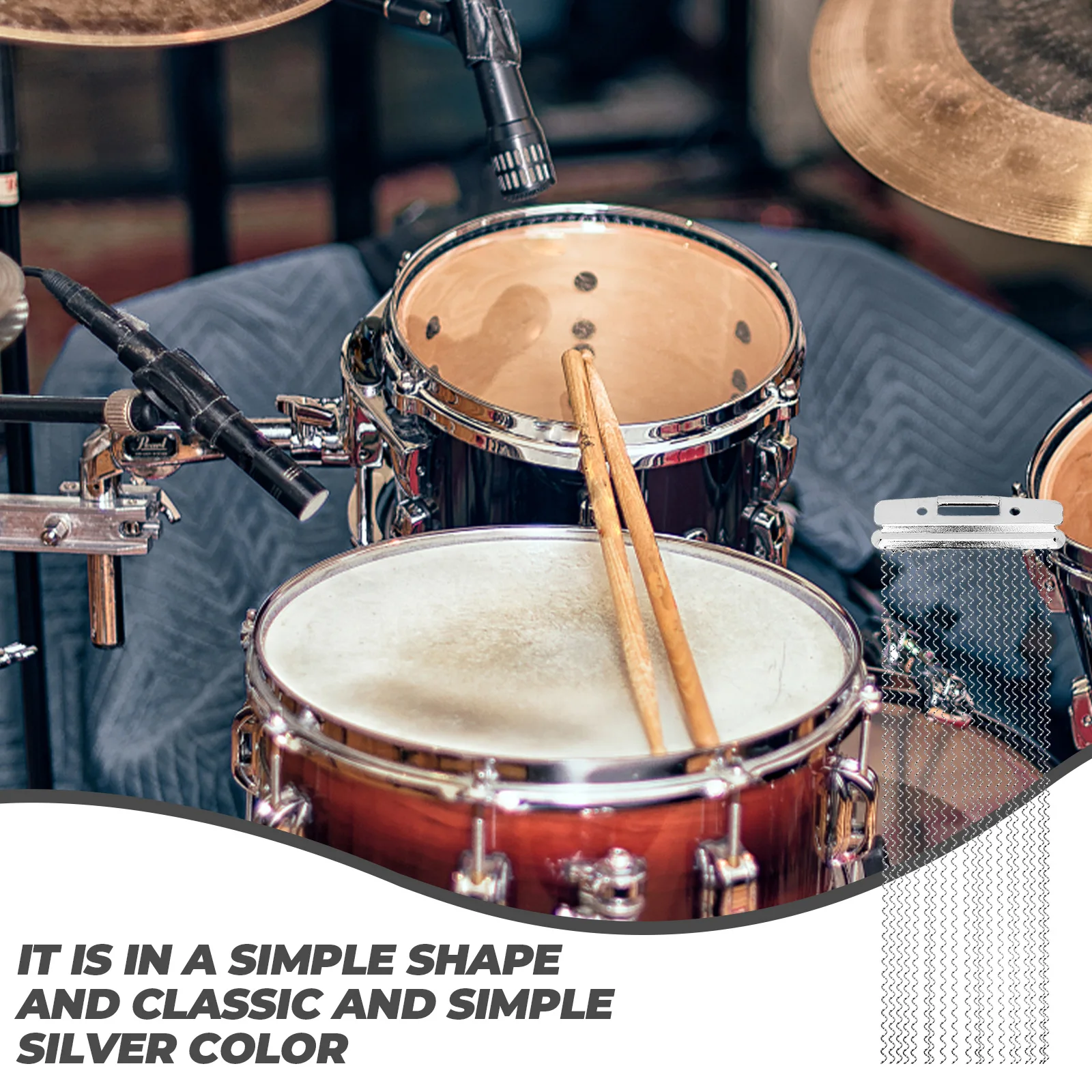 

Percussion Instrument Accessories Snare Drum Wire Straps Half Strand Rust-proof Universal Replacement