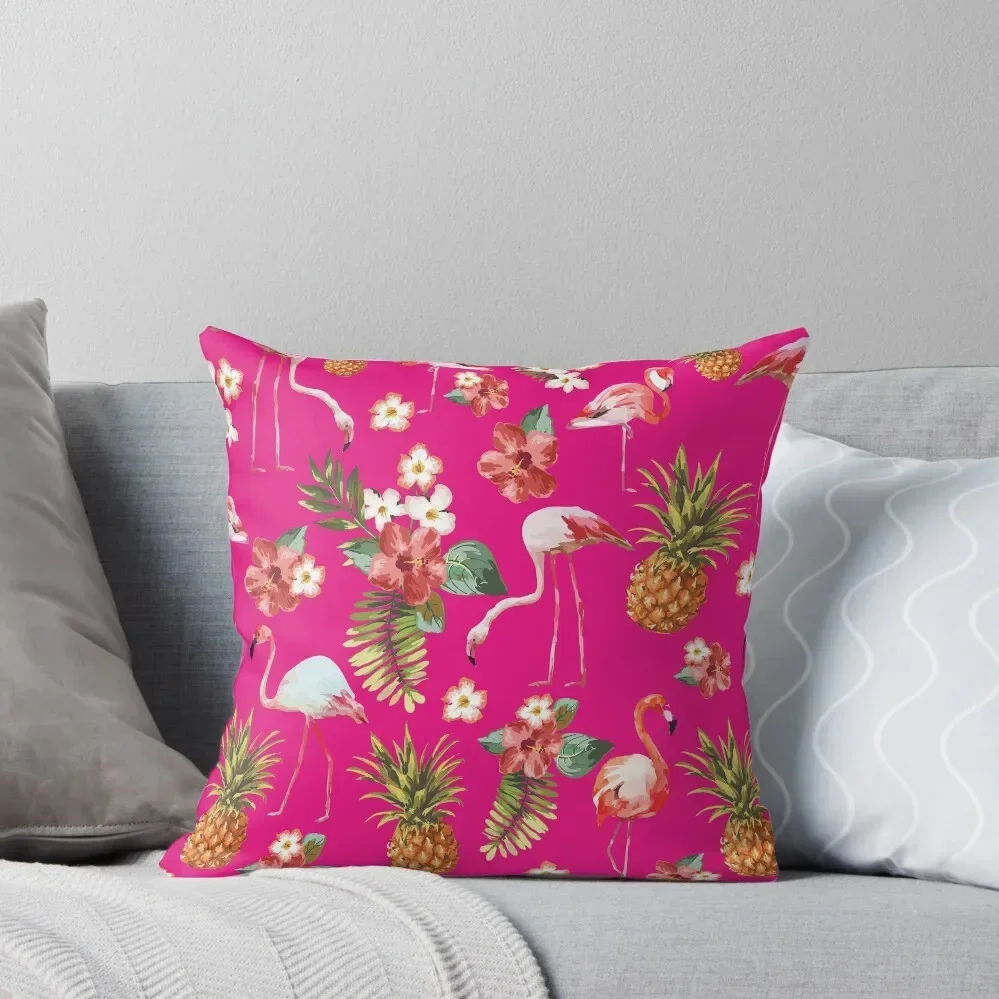 

Tropical Flamingo All-Over Throw Pillow Pillowcase Sofas Covers bed pillows Cushions Home Decor Pillow