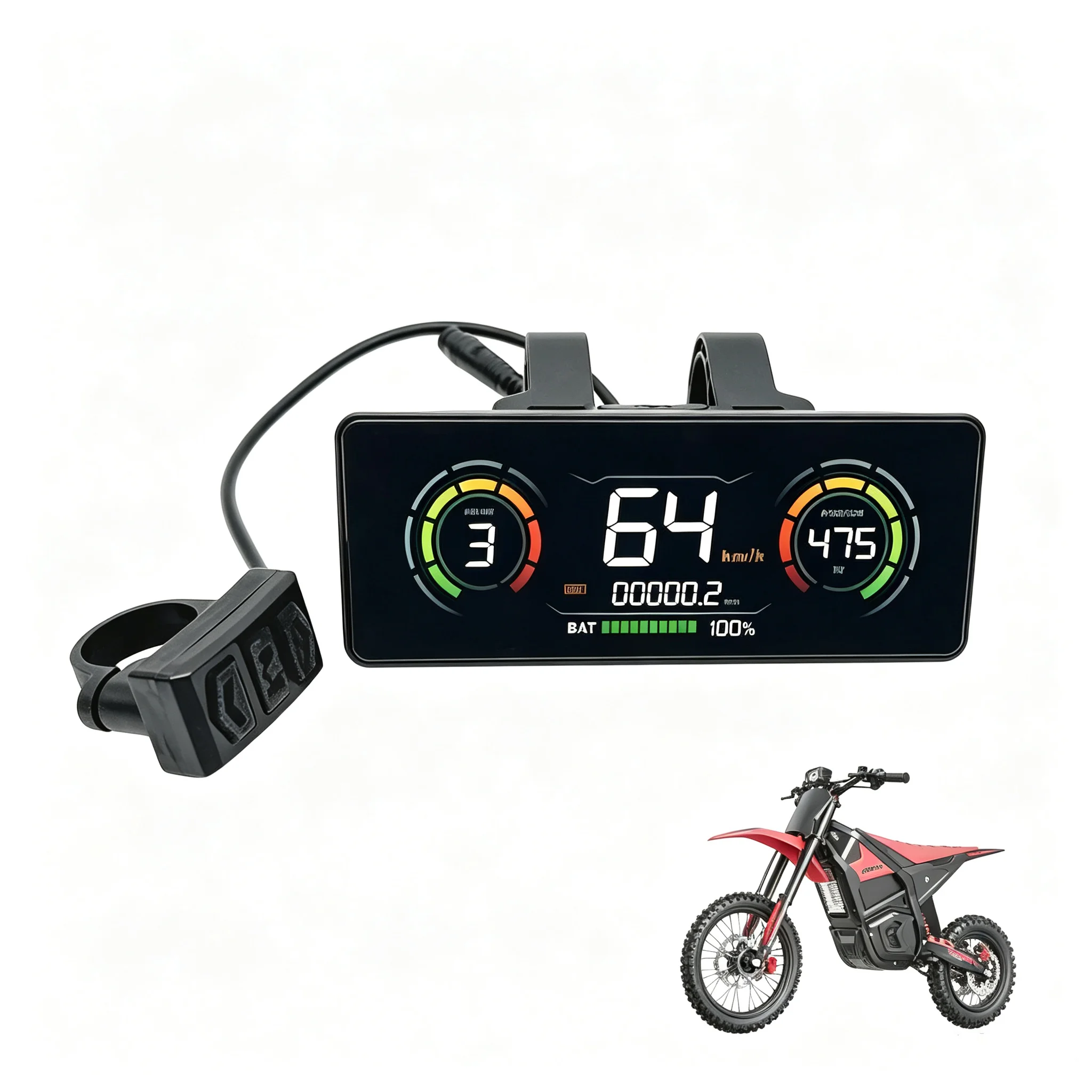 48V LCD Display Screen Upgraded Upgrade for Yozma IN10 E-Bike Compatible Bike Computer Screen