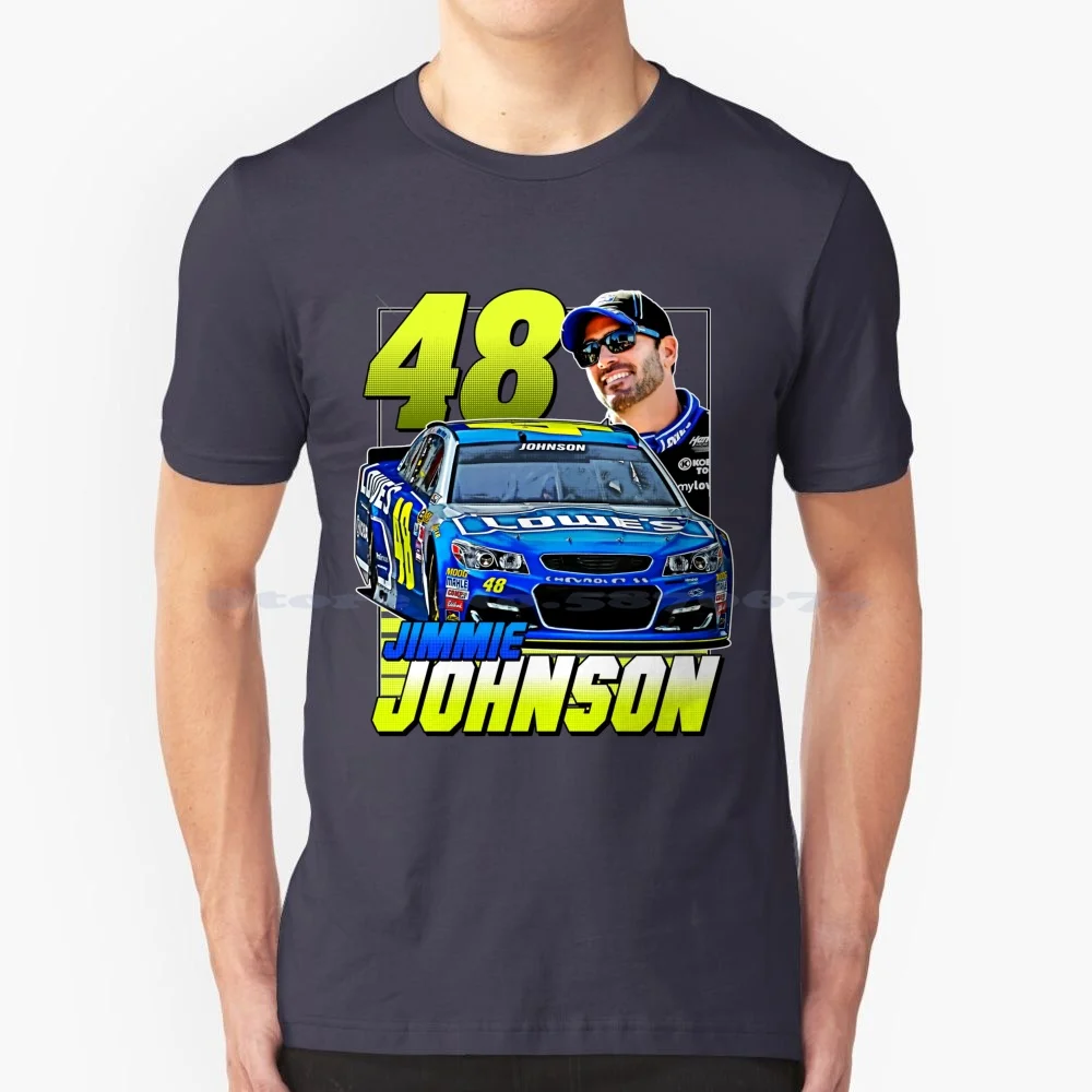 Jimmie Johnson 48 Legend T Shirt 100% Cotton Tee Dale Earnhardt Chase Elliott Gplegend Richard Petty Jimmie Johnson 48 Jimmie