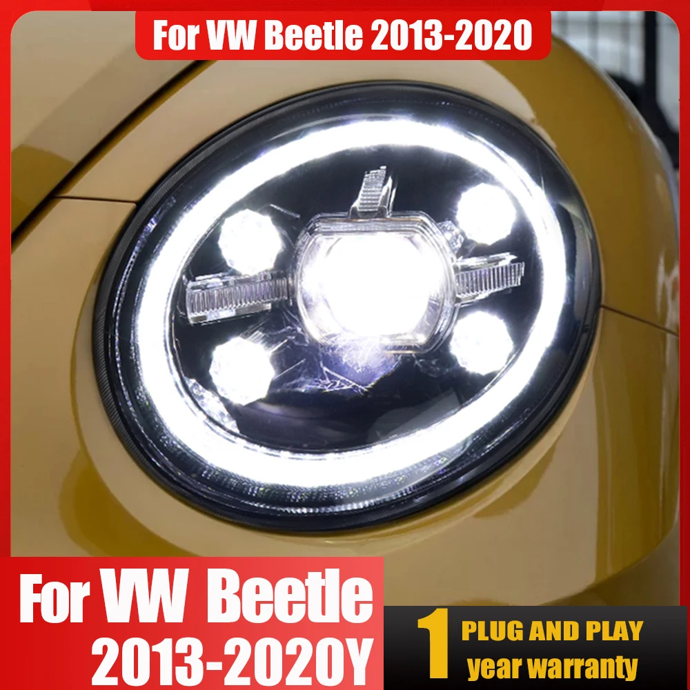 

2pcs Car Styling for Beetle Headlights 2013-2022 VW Beetle LED Headlight Projector Lens DRL Head Lamp High Low Beam Accessories