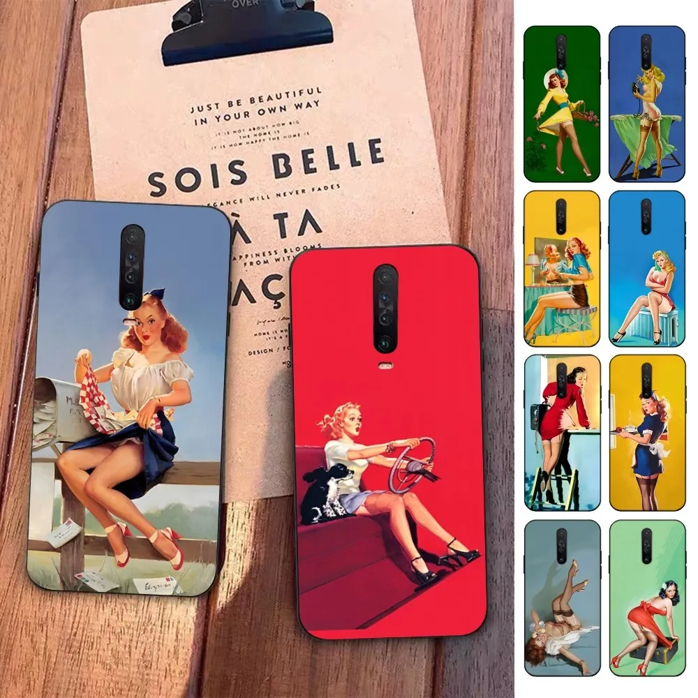 

PinUp Girls Phone Case For Redmi 5 6 7 8 9 10 plus pro 6 7 8 9 A GO K20 K30 K40 pro plus F3 Fundas