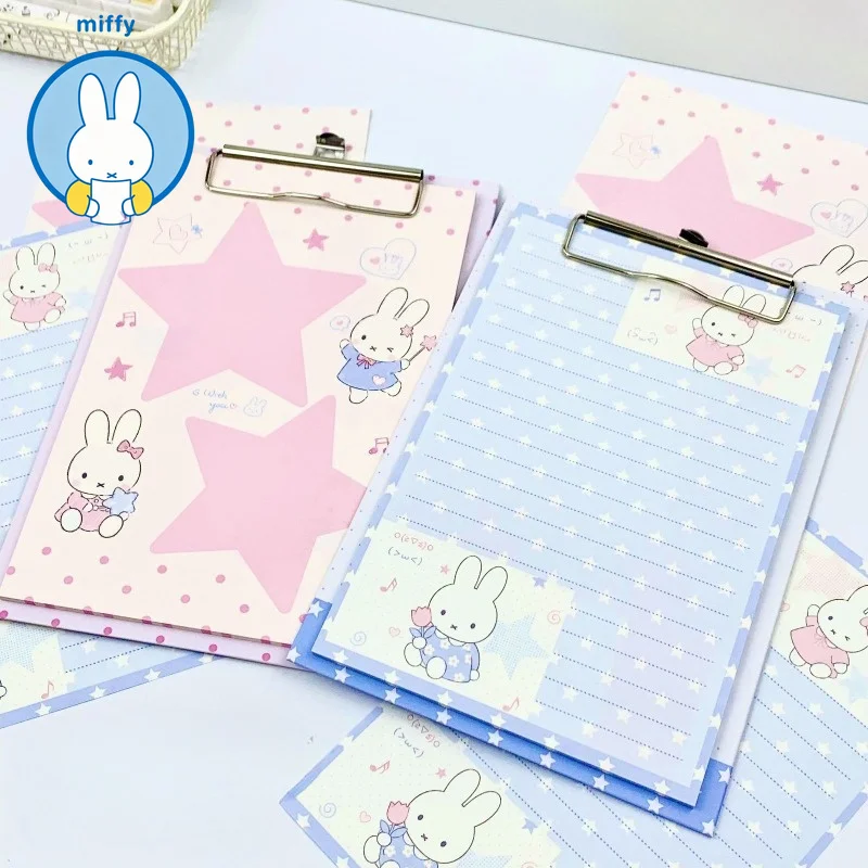 Miffy Kawaii Clamp Pad Notebook Cartoon Colored Pages Notebook Notes Student Office Notes Message Notes Cute Gift Toy