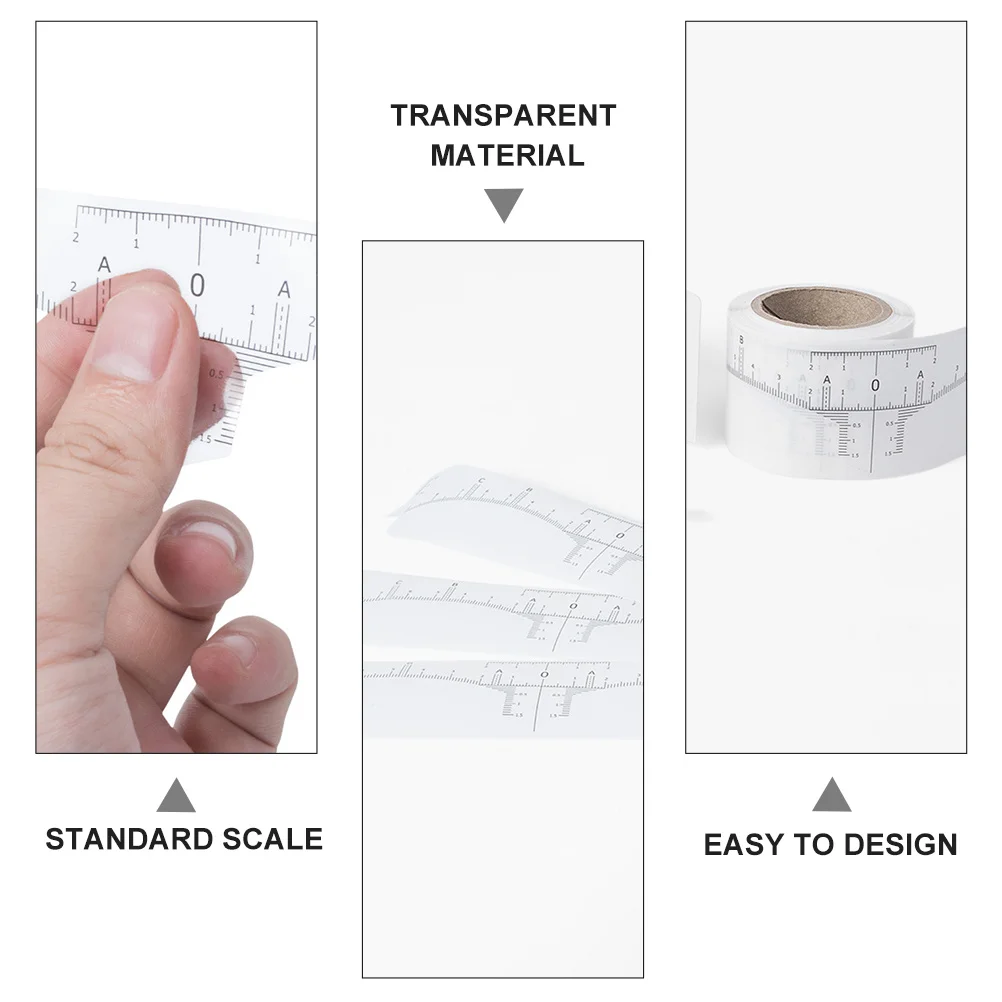1 rotolo adesivo righello per misurazione sopracciglia adesivo bianco monouso guida per sopracciglia sopracciglia simmetriche accessorio per trucco strumento tatuaggio corpo