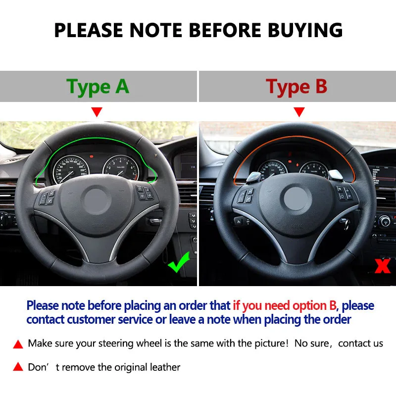 عجلة توجيه سيارة غطاء لسيارات BMW E90 320i 325i 330i 335i E87 120i 130i X1 E84 عجلة القيادة مثقب الجلود الغطاء الواقي