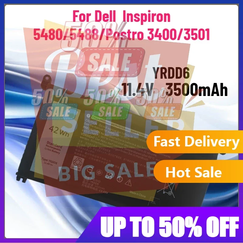 

【Fast Delivery】NewYRDD6 Suitable For Dell Laptop Batteries Inspiron 5480/5488/Postro 3400/3501 5498 3400 5493 5590 5593 5584