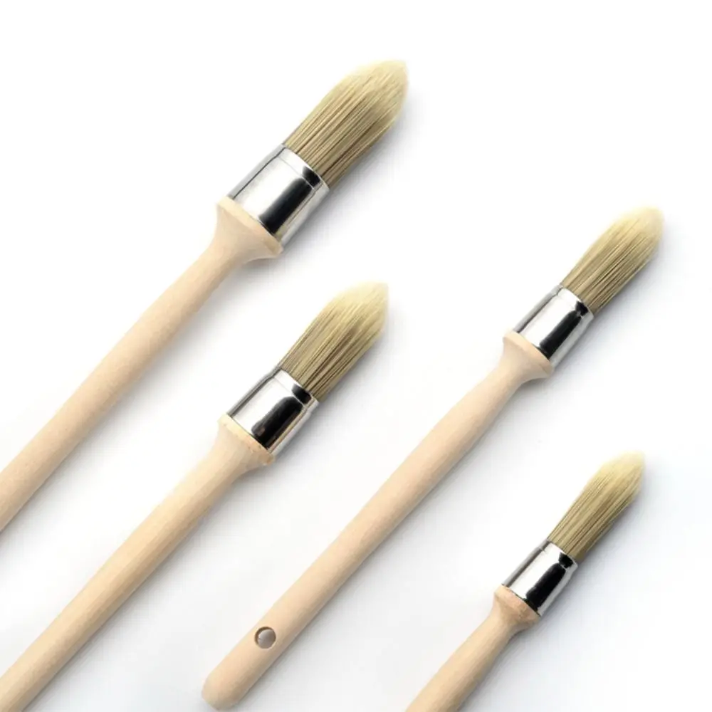 Gap brush Paint Brush Wooden handle Thick bristles Round head brush Cleaning Tool Chemical fiber Wall Brushing Tools Painting