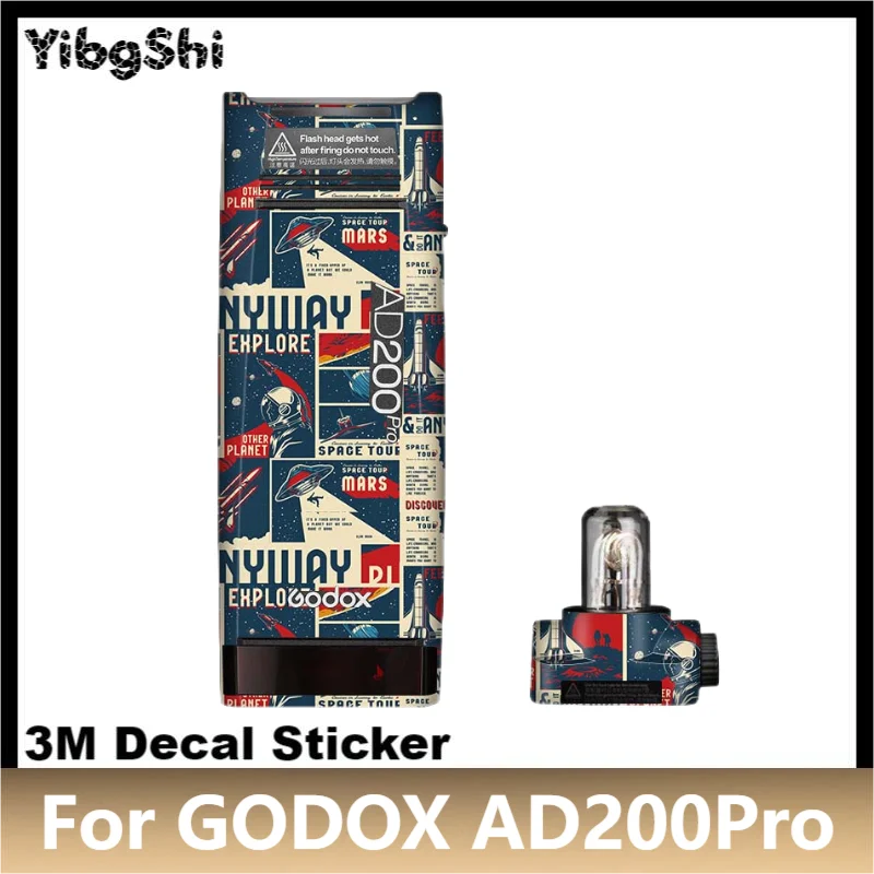 For GODOX AD200Pro Pocket Flash Flash Sticker Protective Skin Decal Vinyl Wrap Film Anti-Scratch Protector Coat AD200 PRO