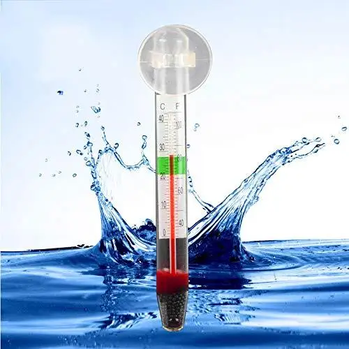 Glasrohr Aquarium Fisch Thermometer Temperatur Tauch wasserdichter Saugnapf für Wasser temperatur Messbehälter Dekor