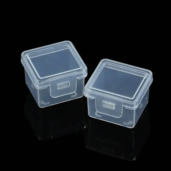 High-Transparency Plastic Small Square Box New Material Earphone Case Water-Diamond Cosmetic Storage for Rings And Earrings view 4