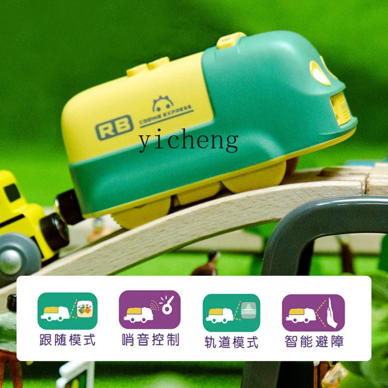 Tqh Programming Small Train Toy Car Boy Children 3-6 Years Old Baby Puzzle Electric Rail Car Suit