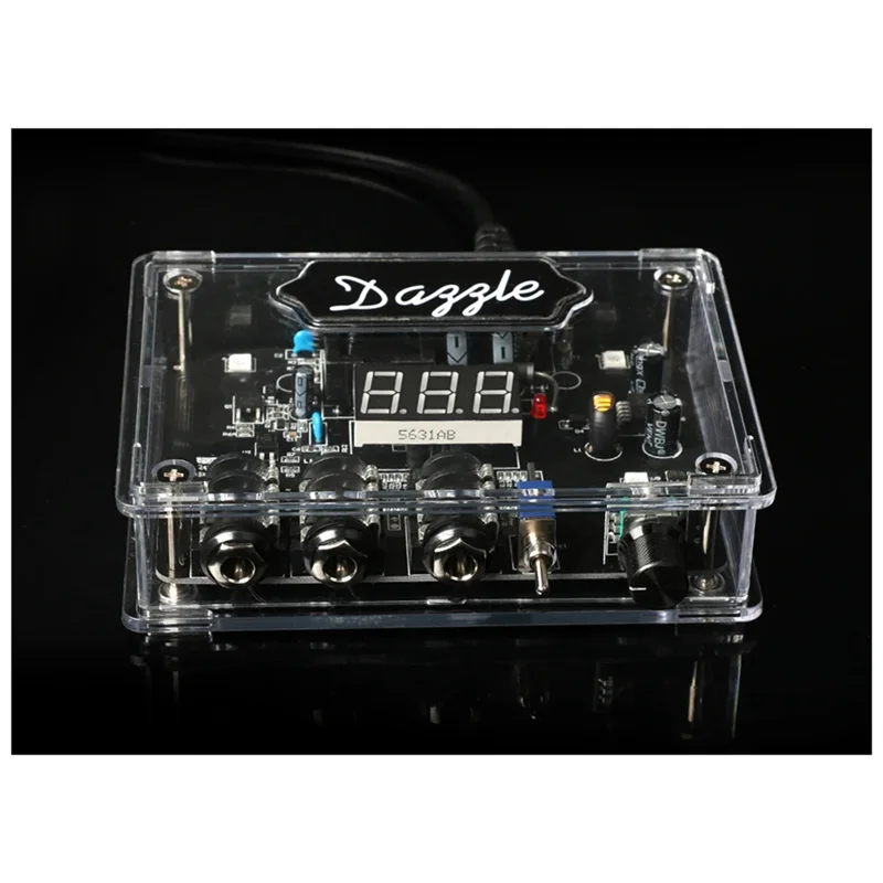 

-A94Z Tattoo Power Transparent Dual Mode LED Fog Integrated Power Regulator Suitable For Coils And Rotary Tattoo Pens US-Plug