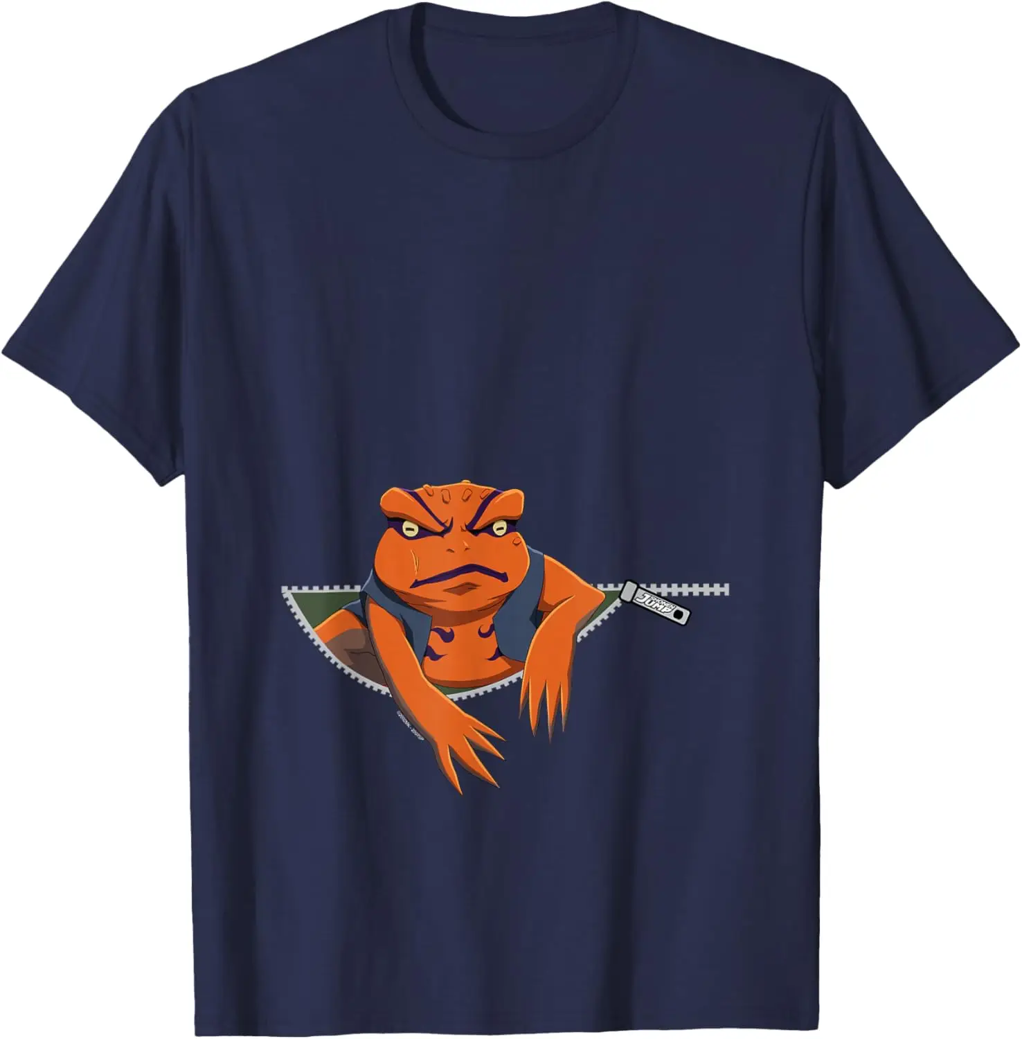 Naruto Shippuden Gamakichi Toad in Zipper Anime T-Shirt S-6XL