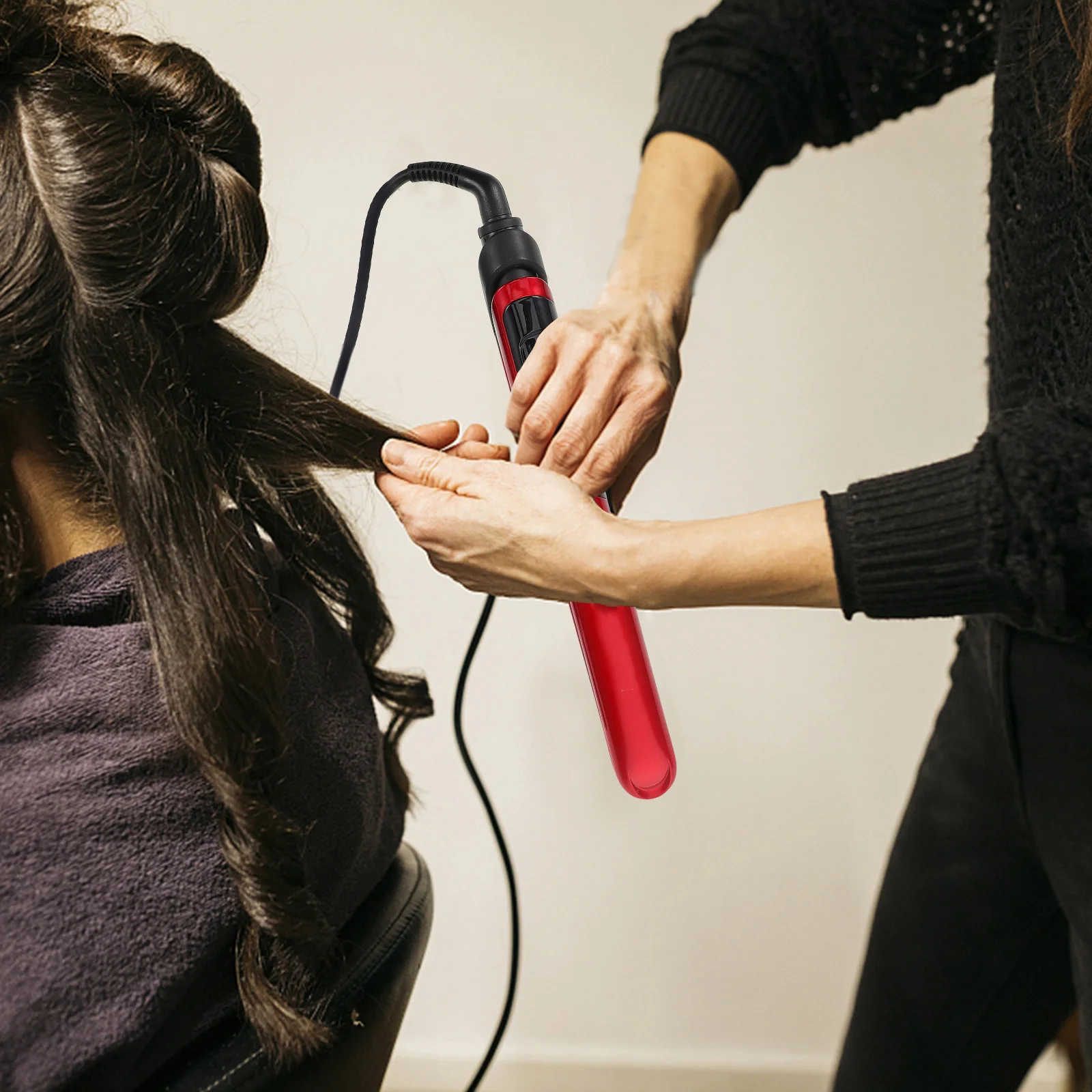 

Инструмент для выпрямления волос с регулируемой температурой, портативный вилка европейского стандарта, простой в использовании, легкий дорожный выпрямитель для волос