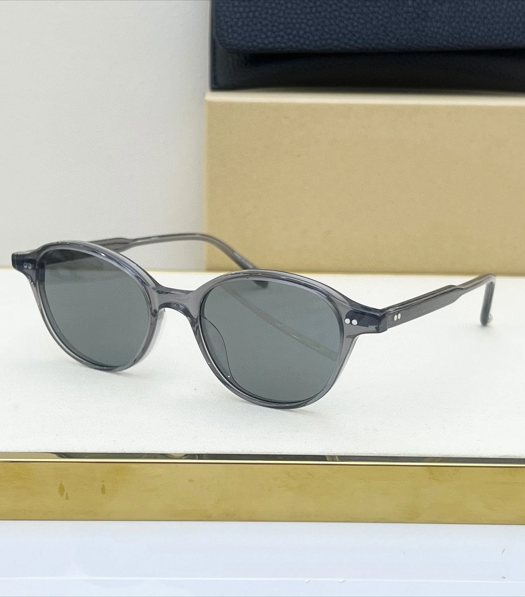 

Original Designer GAR Round Frame Fashionable Retro Women's Sunglasses Niche Trendy Brand Anti-ultraviolet Cool Men's Sunglasses