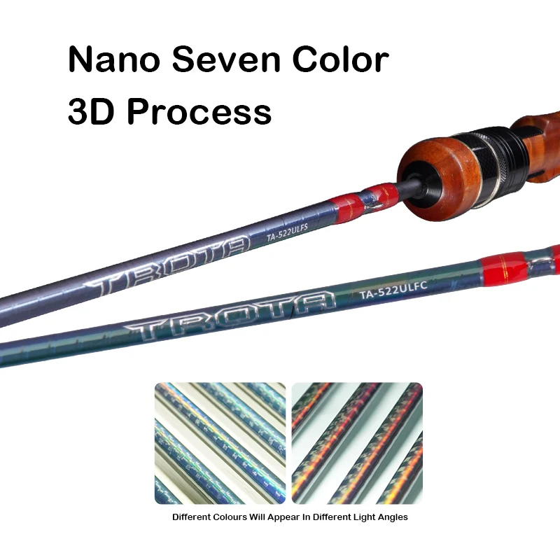 Carbon Fiber 3 Pieces 1.40-1.53m 1-7g Trout Rod Baitcasting BFS Finesse System UL Spinning Casting Fishing Rod