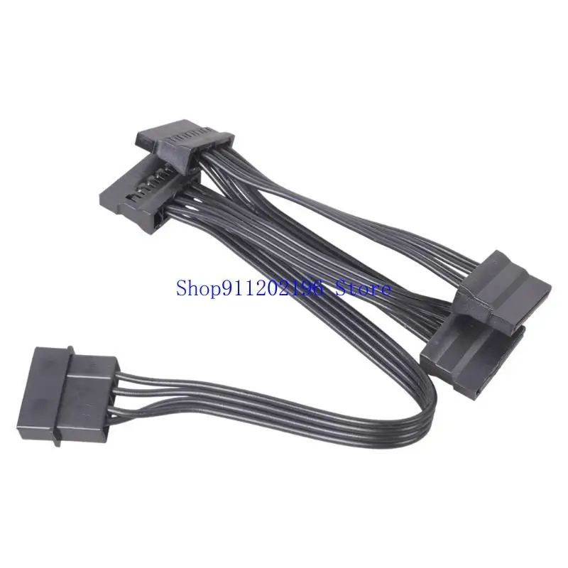

P82A 15Pin to 3/4/5/6 Big 4Pin Female Splitter Power Cable Hard Drive Power Extension