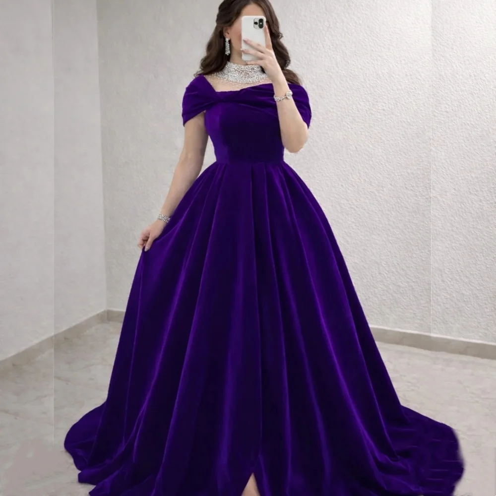 

Customized Glitter Beading High Collar Evening Gowns A-line Long Dresses Bespoke Occasion Formal Elegant Party Wedding