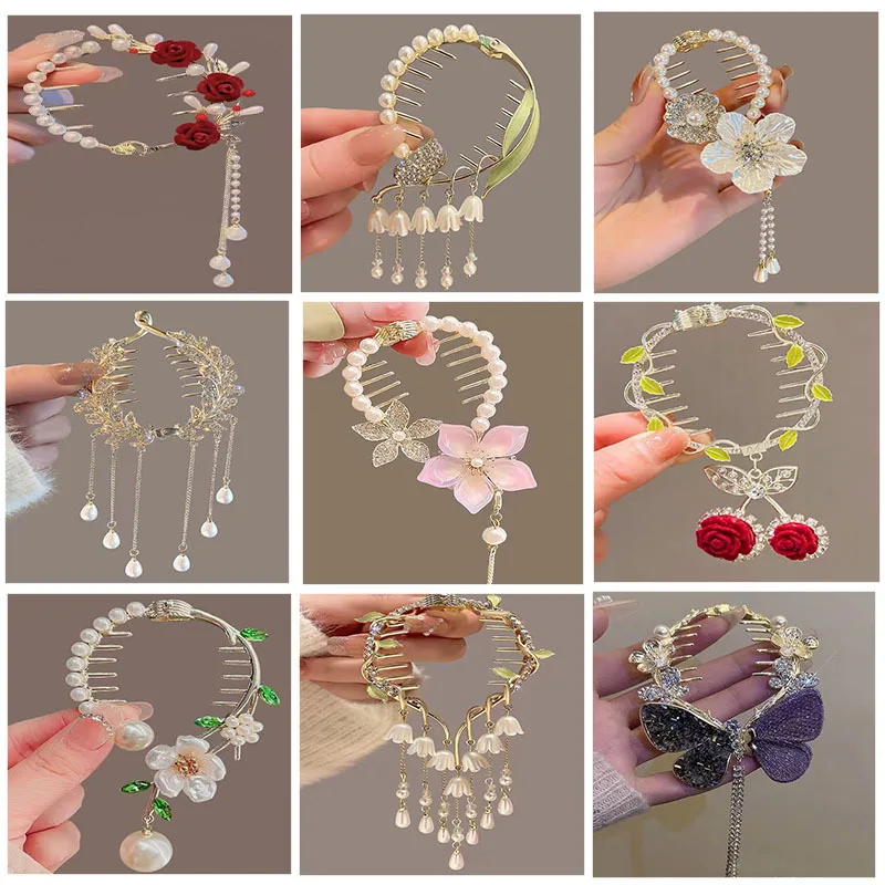 

Коллекция зажимов для булочек, зажим для булочек на затылке, зажим для хвоста в корейском стиле с пшеничными ушками, заколка для волос, аксессуар для волос, аксессуар для волос