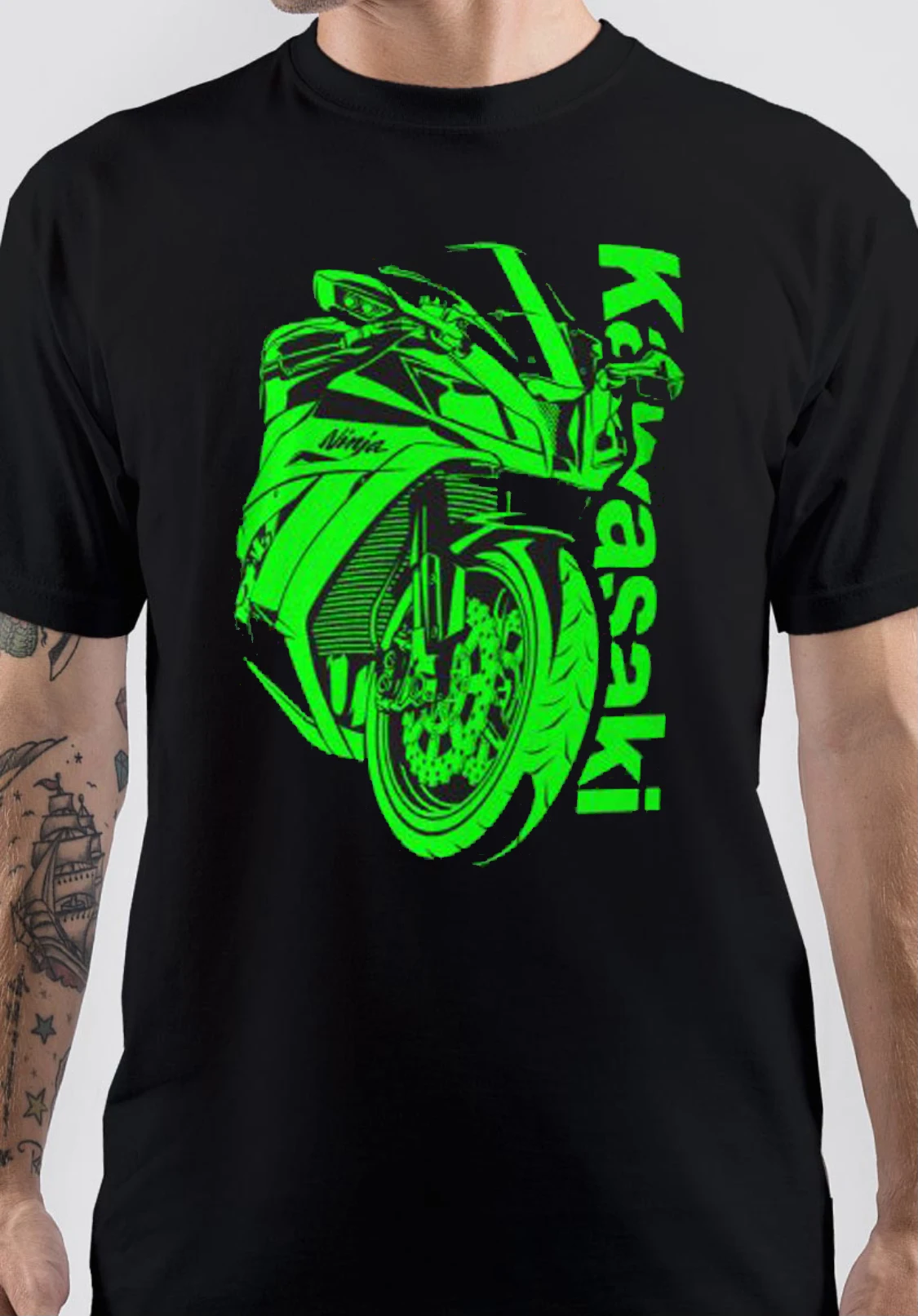 

Kawasaki мотоциклетные гонки с принтом для мужчин и женщин, быстросохнущая одежда, свободная спортивная одежда, повседневные топы большого размера с короткими рукавами