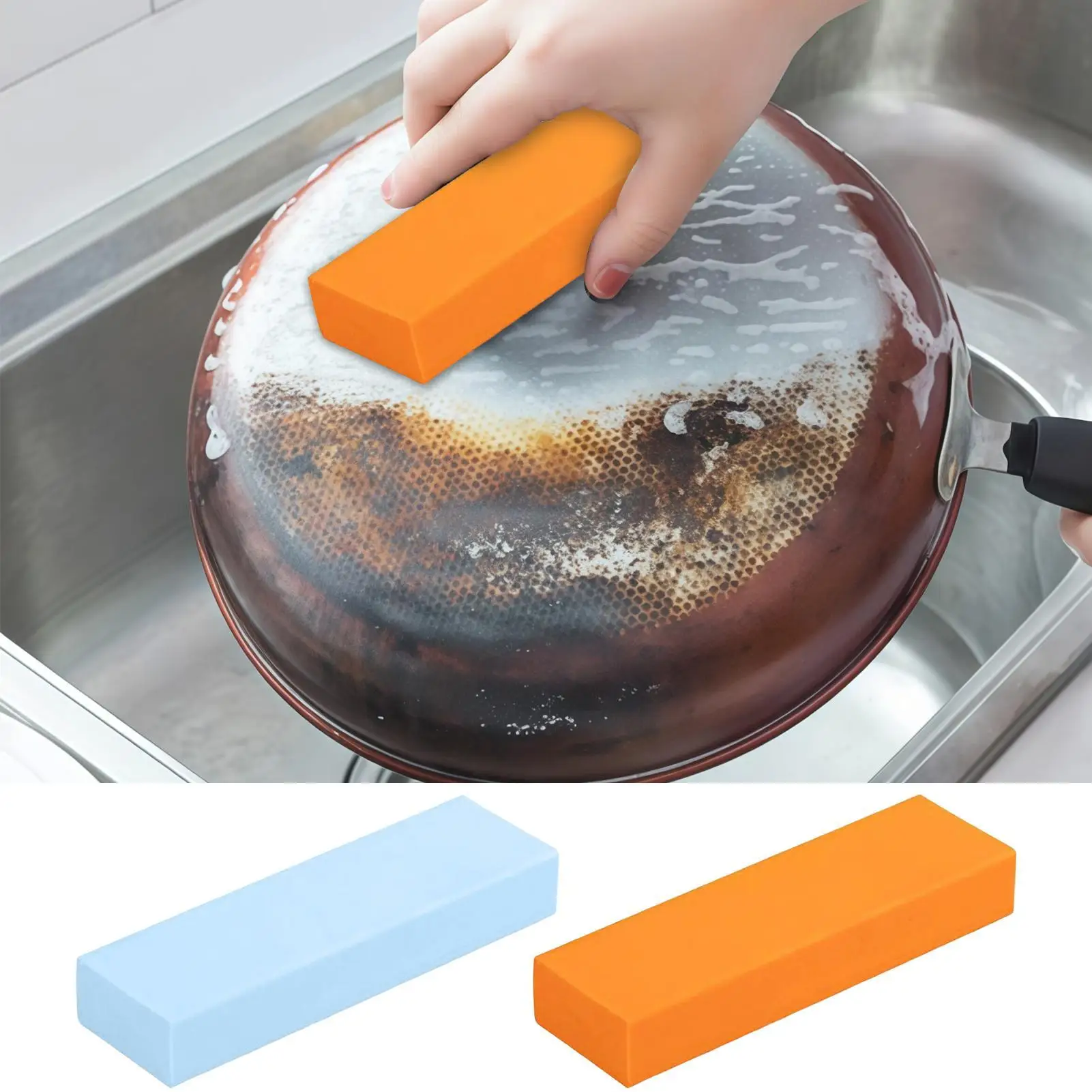 Stainless Steel Rust Remover Reusable Rubber Scale Eraser 8 Pieces Reusable Rubber Stain Remover For Cookware Scale Kitchen