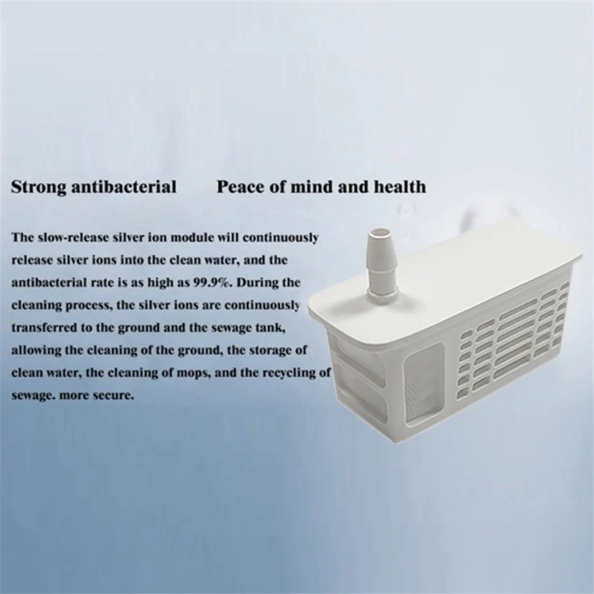وحدة أيون فضية جديدة لـ Ecovacs Deebot X2 / X2 Pro /X2 Omni خزان مياه مفرغ بطيئة الإصدار وحدة جراثيم أيون الفضة