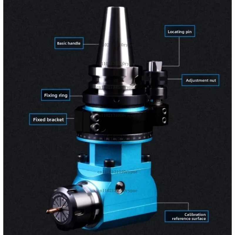 BT40-90 Degree Angle Head, Side Milling Shank  Right Angle Milling Head