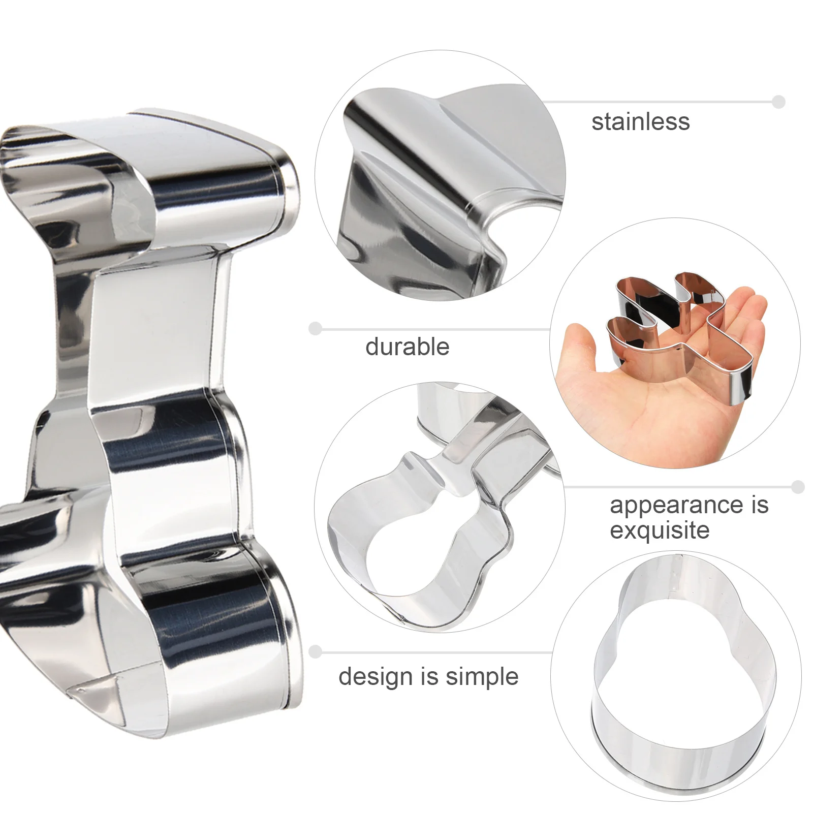 

6 шт. многоразовые формы для печенья из нержавеющей стали, кухонные инструменты для выпечки, вечерние DIY шоколадные конфеты