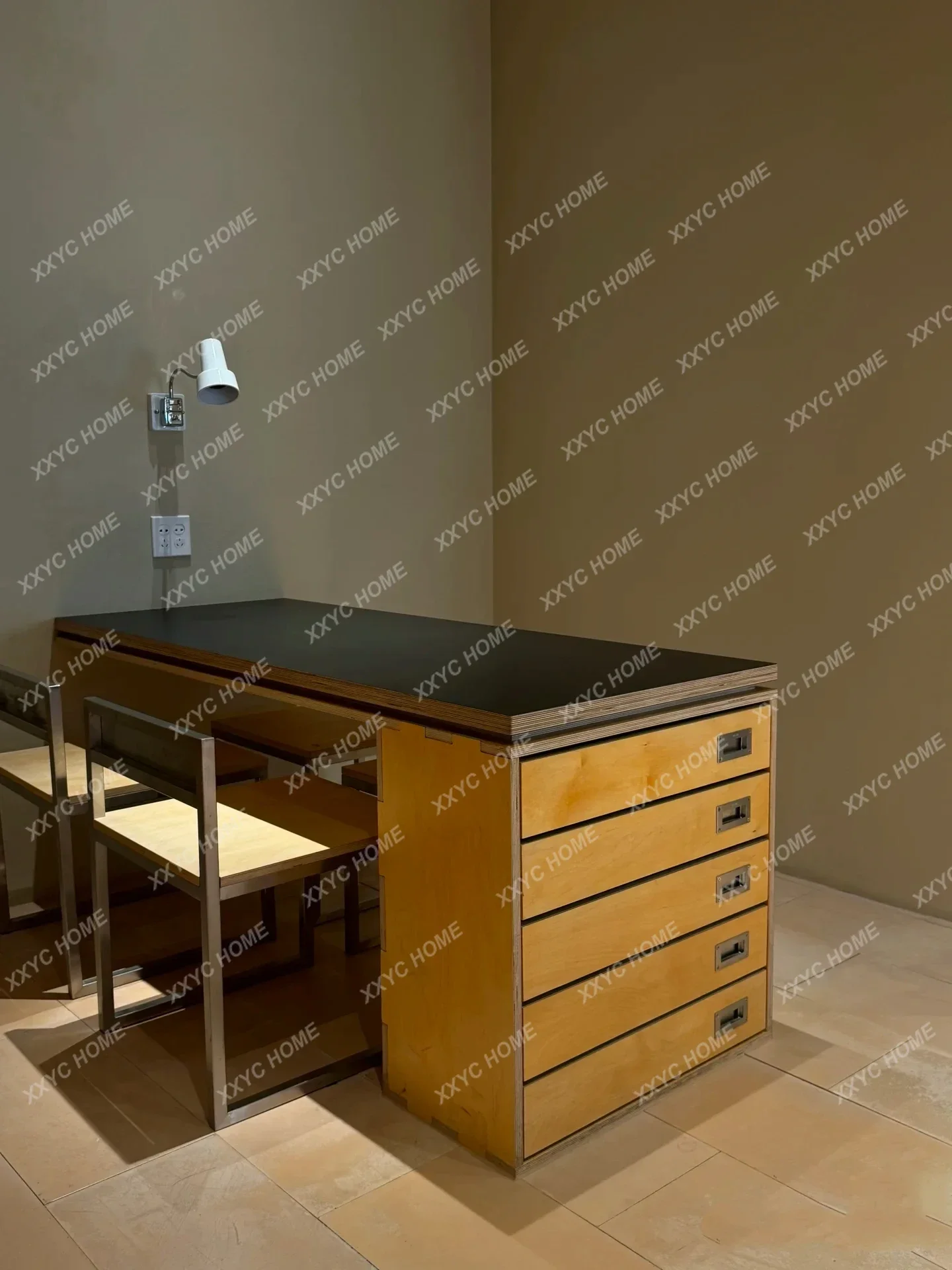 

SSJ Ocean Board Against The Wall Table Minimalist Coffee Table Simple Modern Desk With Cabinet
