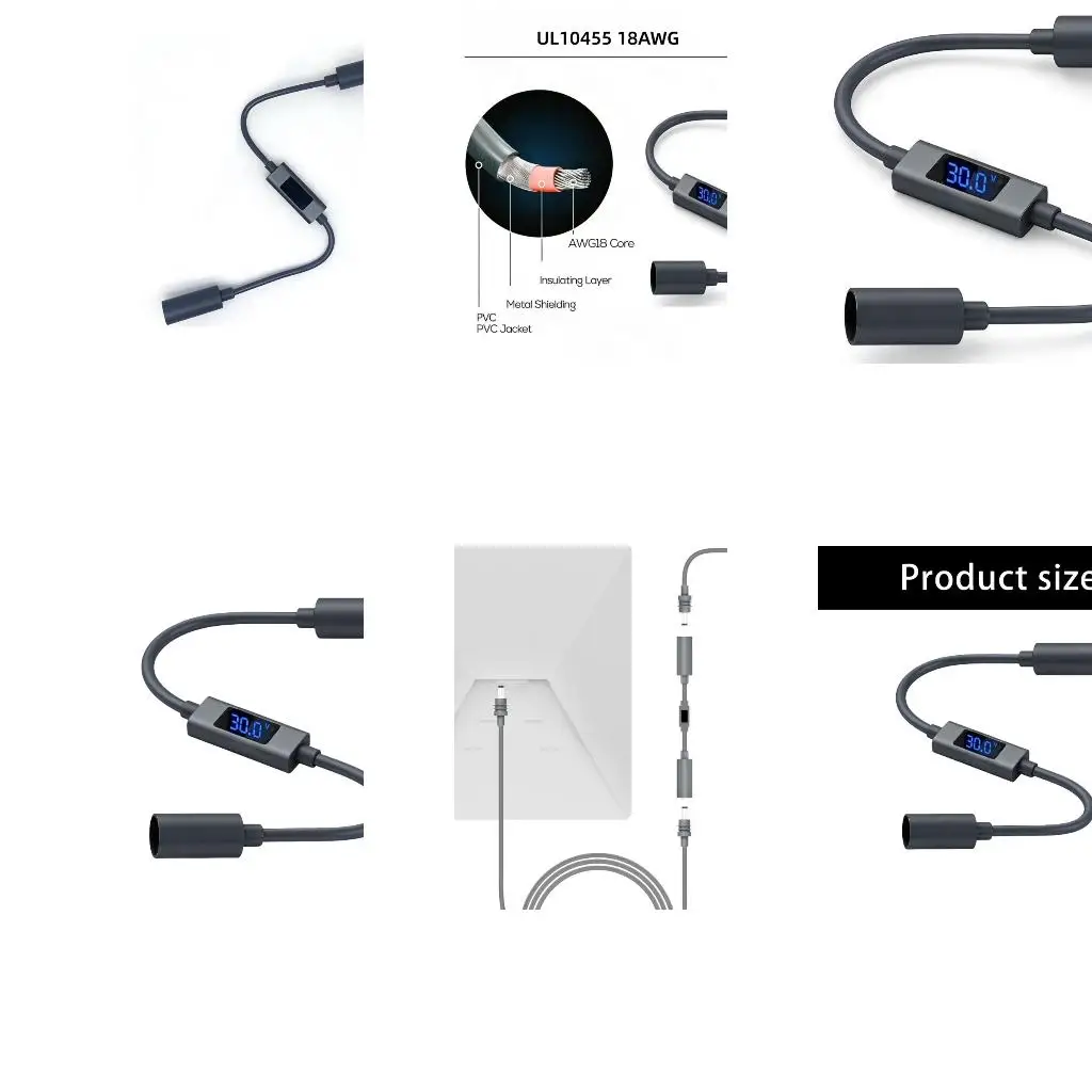 DC5521 Electricity Connector Cord For Travel Wireless Device LED Cord