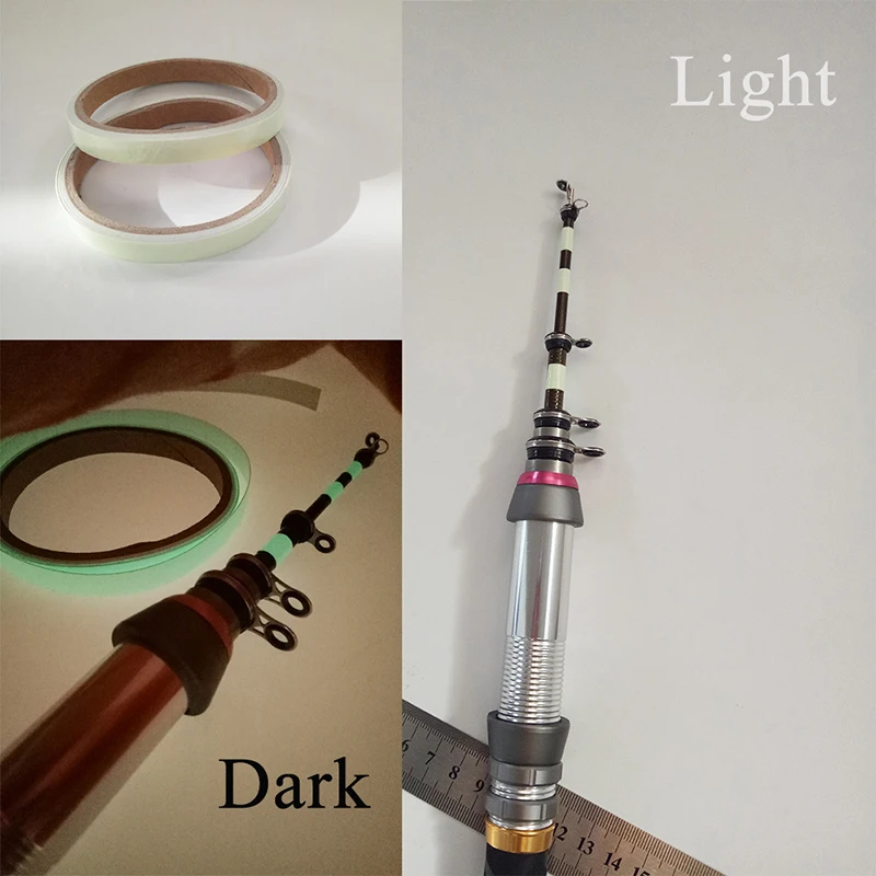 สีเขียวส่องสว่างเทปกาวเรืองแสงใน Dark สติกเกอร์เวทีตกแต่งเทปเรืองแสงสติกเกอร์คําเตือนเครื่องมือตกปลา