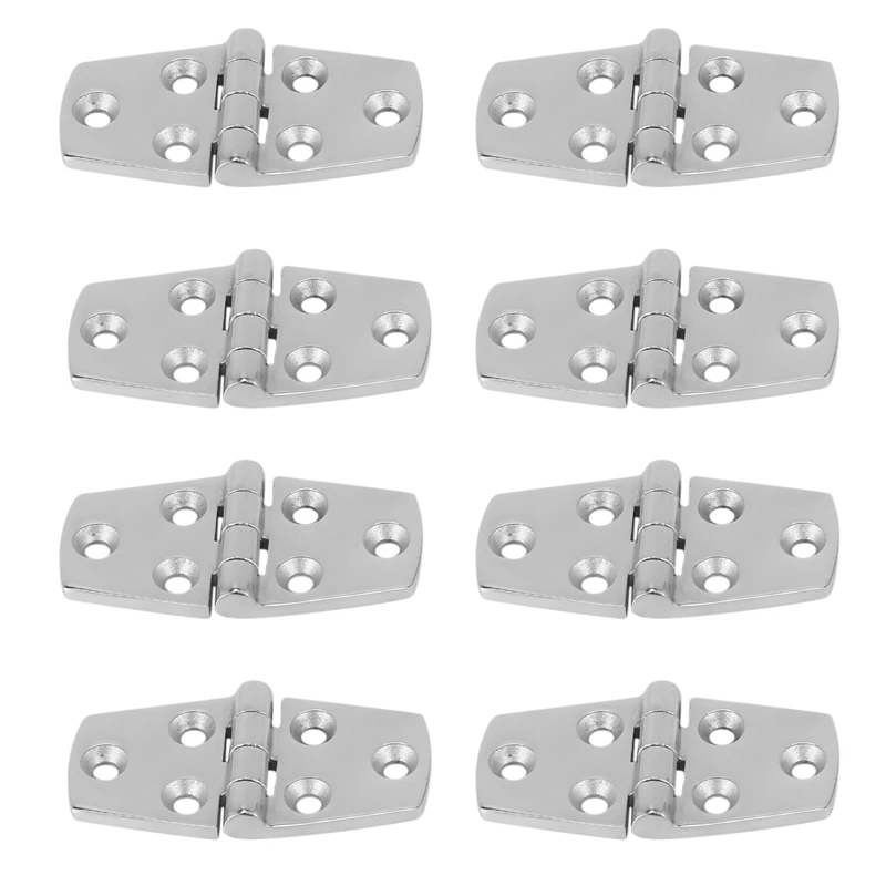 

Marine 8Pieces Stainless Steel Strap Hinge Door Hinge For Marine Boat Yacht 76 X 38 Mm Rafting Boating Accessories