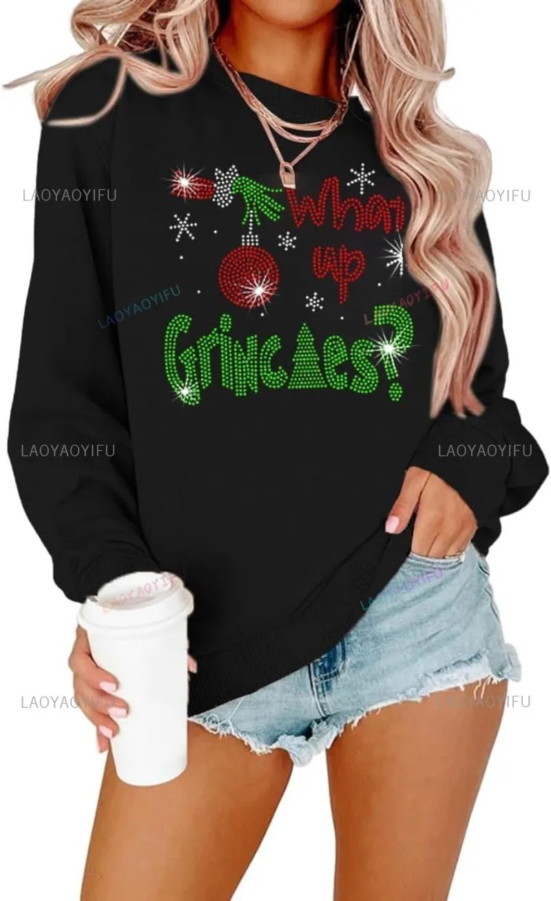 

Merry Christmas Sweatshirts Women Pullover Funny Pattern Sweater Women Clothing Christmas Jumper Xmas Fleeces Sports Wear