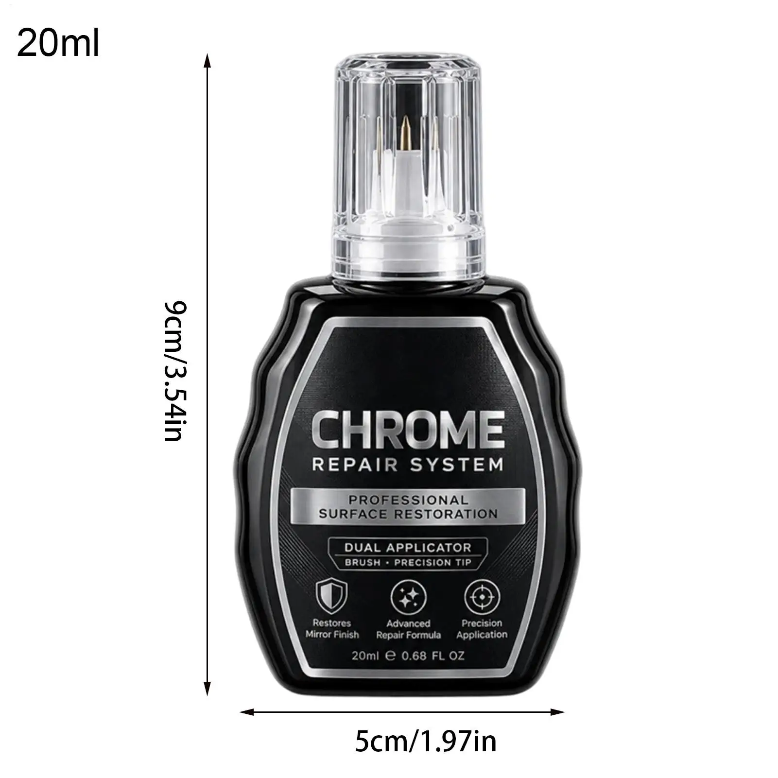 Quick-Drying Chrome Coating Repair Fluid 20ml Long-Lasting Universal Chrome Coating Hardware Repair Liquid for Faucet Door