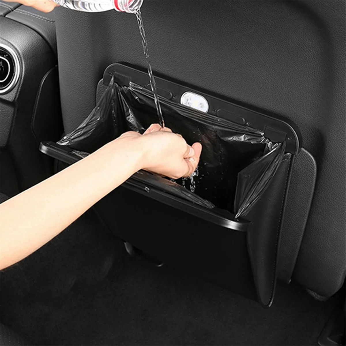 LEDライト付き磁気ゴミ箱 Tesla Model 3/Y 2024用、後部座席吊り下げゴミ箱-T45C