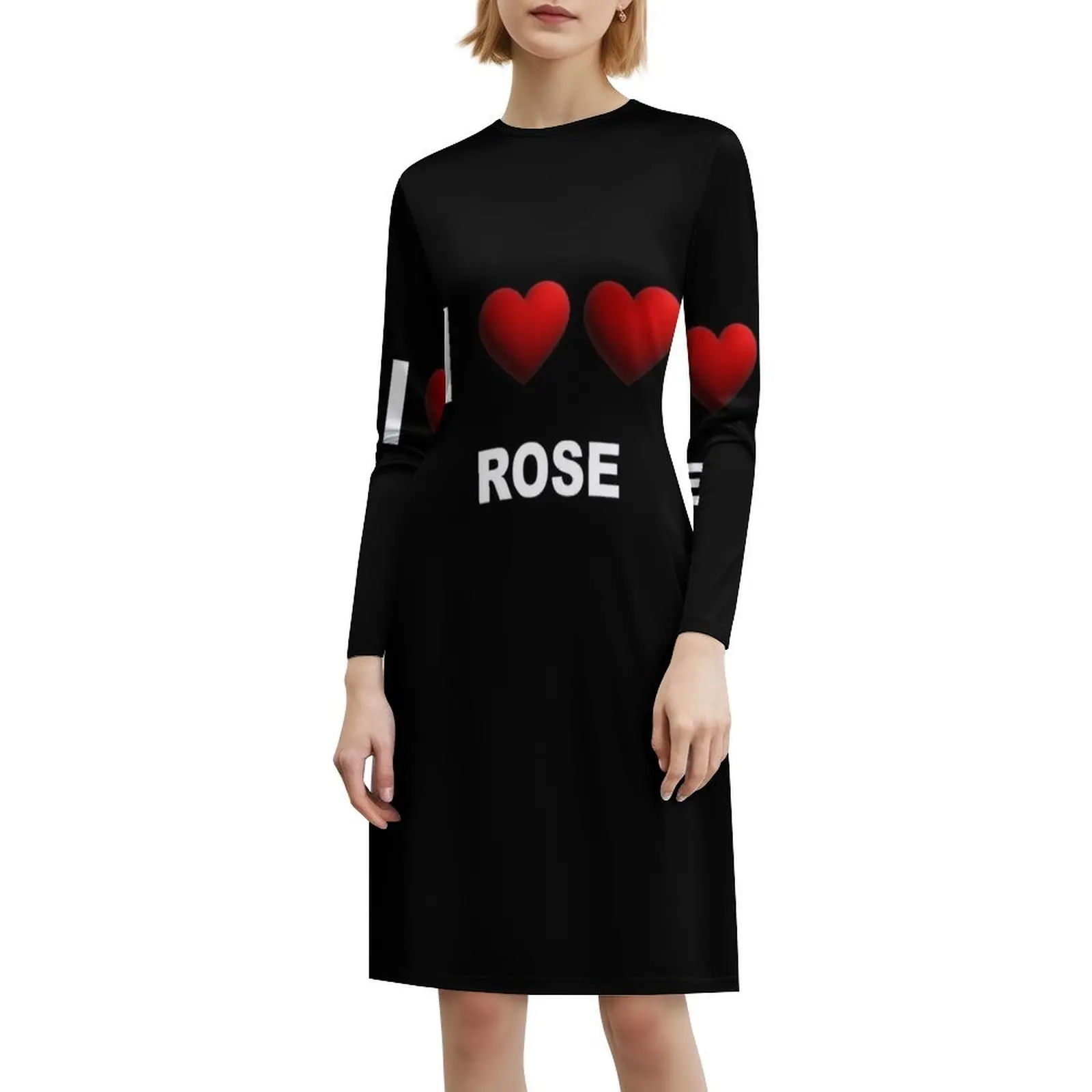 فستان I Heart وردي بوهيمي بدون أكمام متعدد الطباعة لحفلات العطلات على الشاطئ فستان Zepo Publishing Zepobublishing Heart Female #6