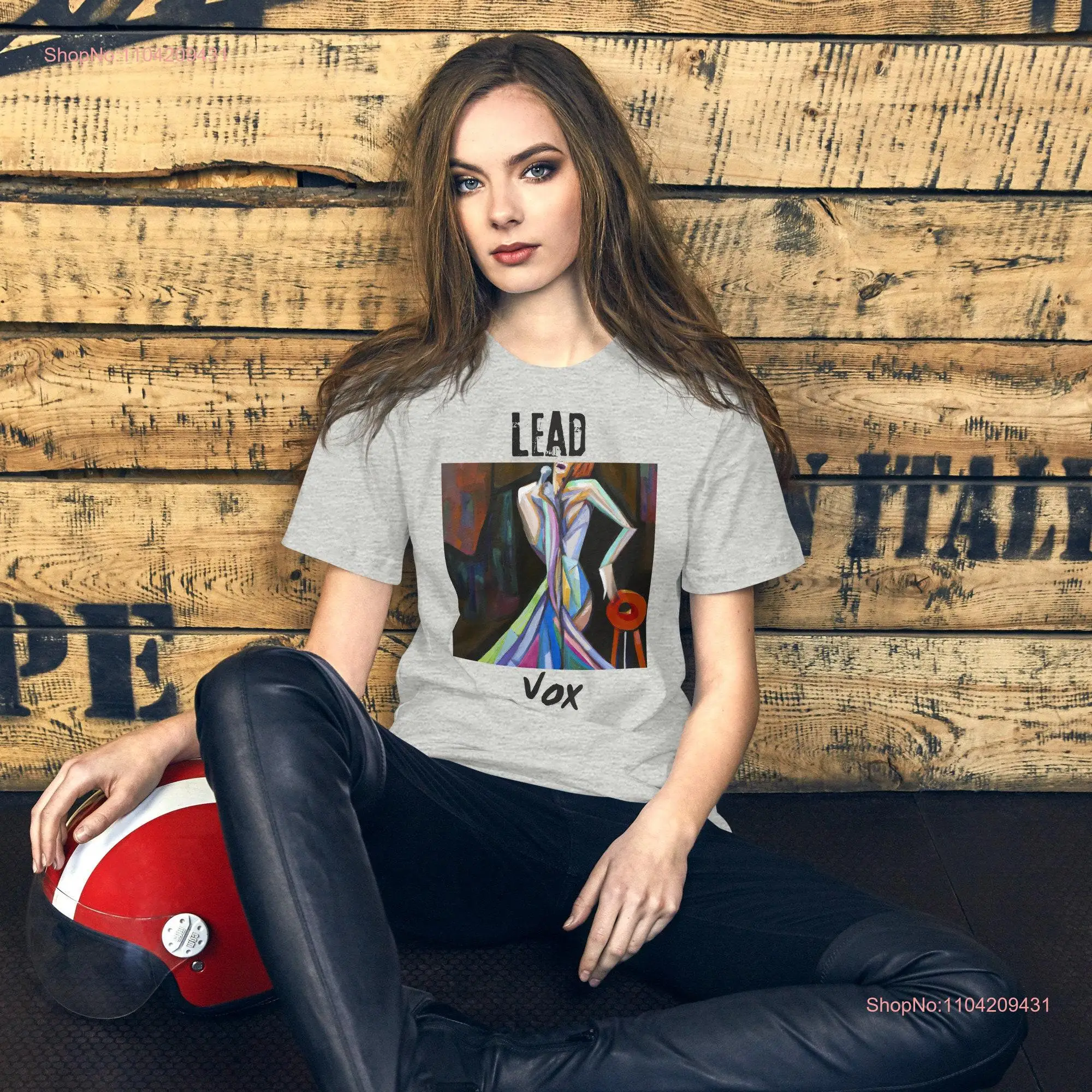 Lead Vox t shirt Music for musicians singers and vocalists lovers of crooners long or short sleeves