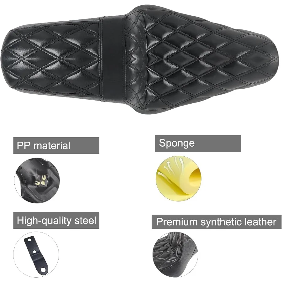 مقاعد الدراجة النارية تناسب مقعد سبورتستر لهارلي XL883N سبورتستر 883 1200X48 Iron883 2004-2006&2010-2022 ثمانية وأربعين وسبعين