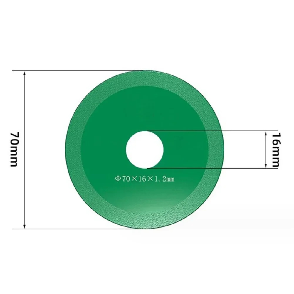 Hoja de corte de disco para amoladora angular, resistencia al desgaste, azulejos de cerámica de acero de alto manganeso verde, 50mm, 70mm