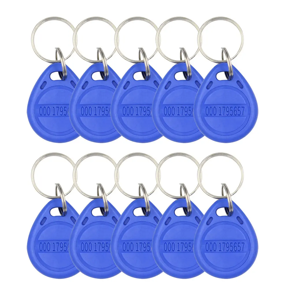 10pcs RFID Tag 125KHz Proximity RFID Card Keyfobs Key Fob Access Control Reader Smart ID Card Color Keyfob