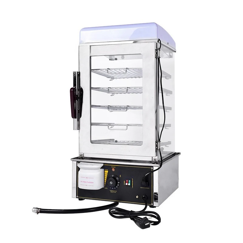 

Five-layer steamed buns machine Commercial insulation display cabinet Desktop machine Curved steamed buns cabinet Large