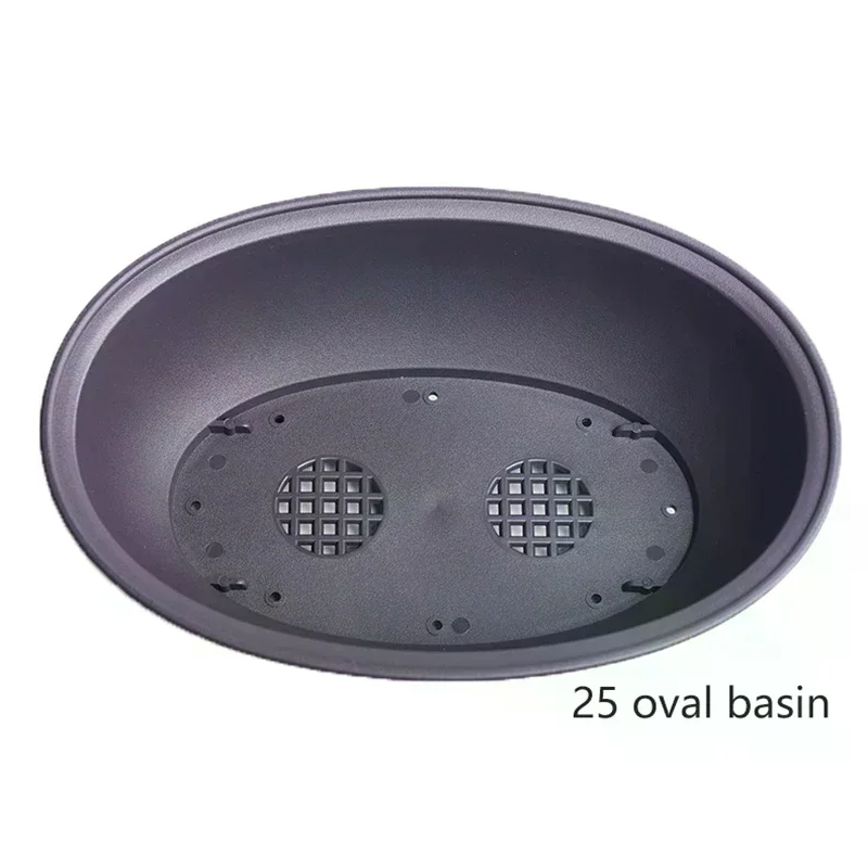 Flowerpots Plastic Imitation Purple Clay Plants Pots Garden Landscape Bonsai Pot Trays Rectangular Square Planter