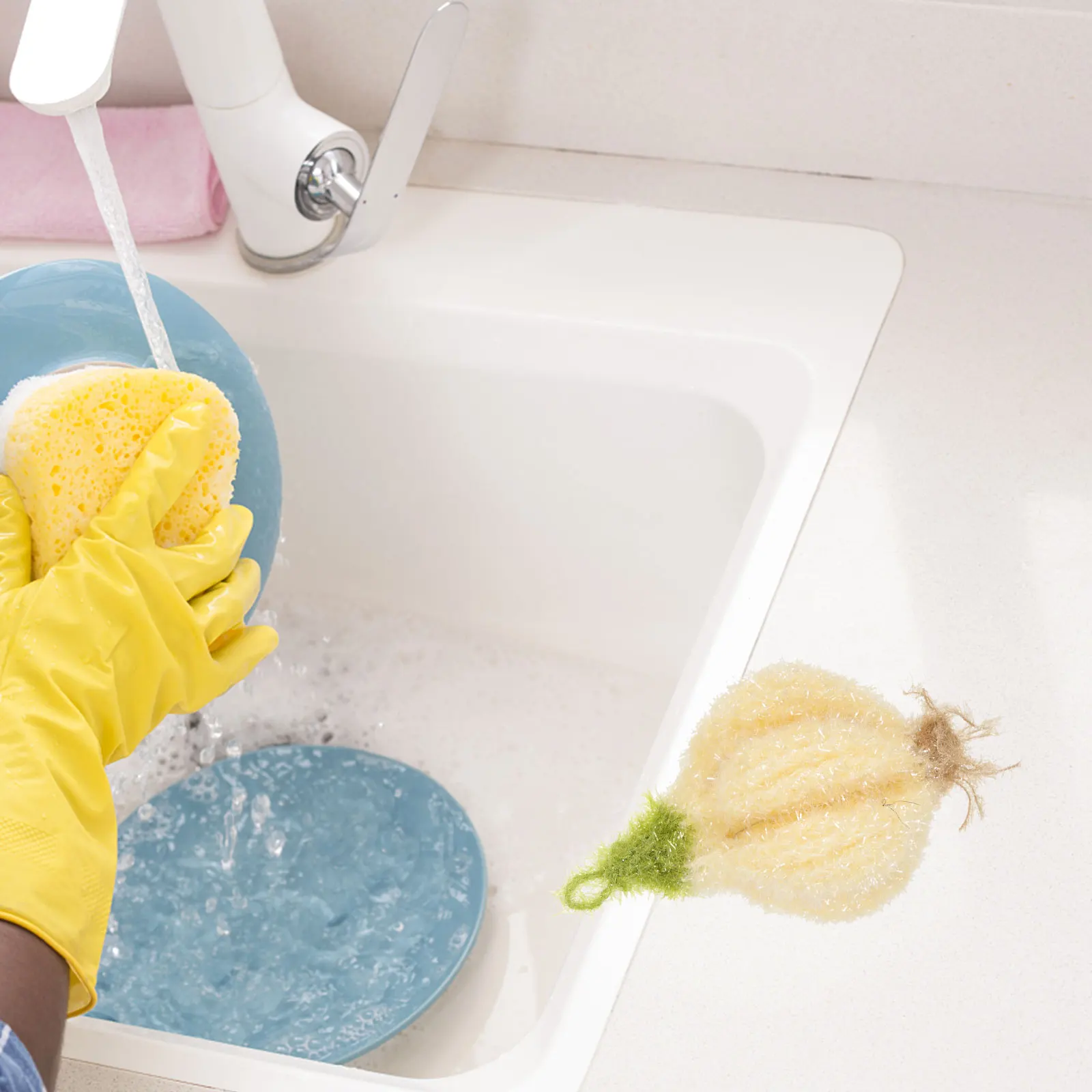 

5pcs Washing Dish Sponge Set Super Absorbent Reusable Kitchen Cleaning Cloth For Home Dishes Pots Tables Scrub Sponge Fruit